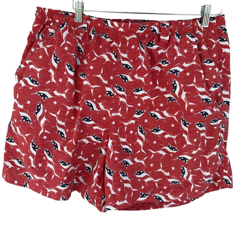 Columbia PFG Swim Trunks Men's M Sailfish Print 0072 35” W 6”‎ Insm Summer 4th